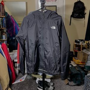 The North Face rain jacket with adjustable waist.